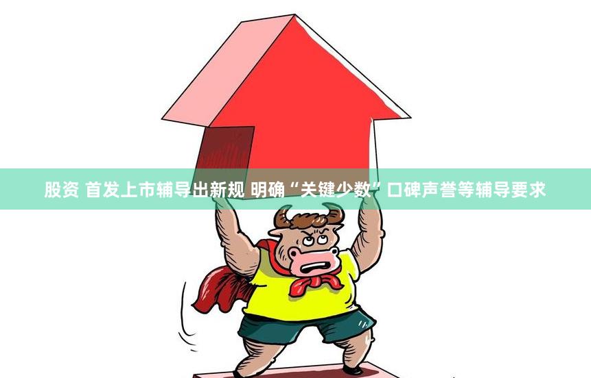 股资 首发上市辅导出新规 明确“关键少数”口碑声誉等辅导要求